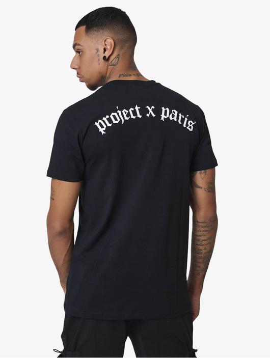 Männer t-shirts Project X Paris Herren T-Shirt Loose Gothic in schwarz