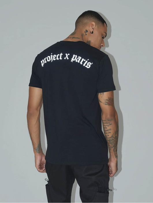 Männer t-shirts Project X Paris Herren T-Shirt Loose Gothic in schwarz