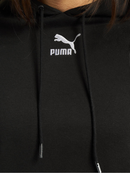 Frauen hoodies Puma Damen Hoody Iconic T7 in schwarz