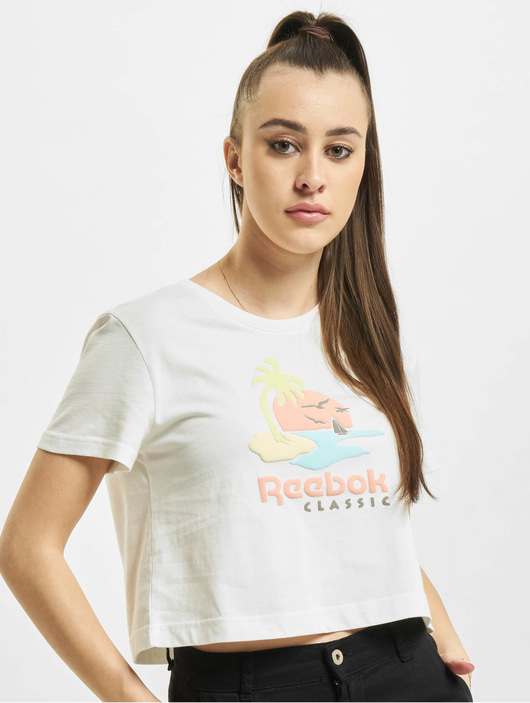 Frauen t-shirts Reebok Damen T-Shirt Graphics Summer in weiß