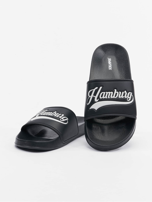 Frauen sandalen Schlappos Sandalen Slides 5 in schwarz