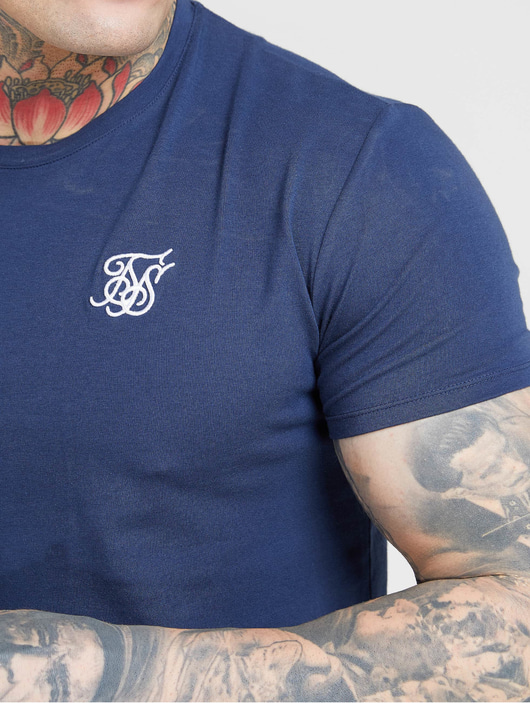 Männer t-shirts Sik Silk Herren T-Shirt Core Gym in blau
