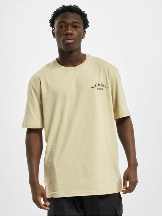 Männer t-shirts Sixth June Herren T-Shirt Studio in beige