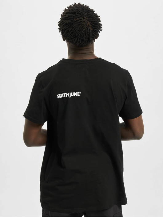Männer t-shirts Sixth June Herren T-Shirt Basic Logo in schwarz