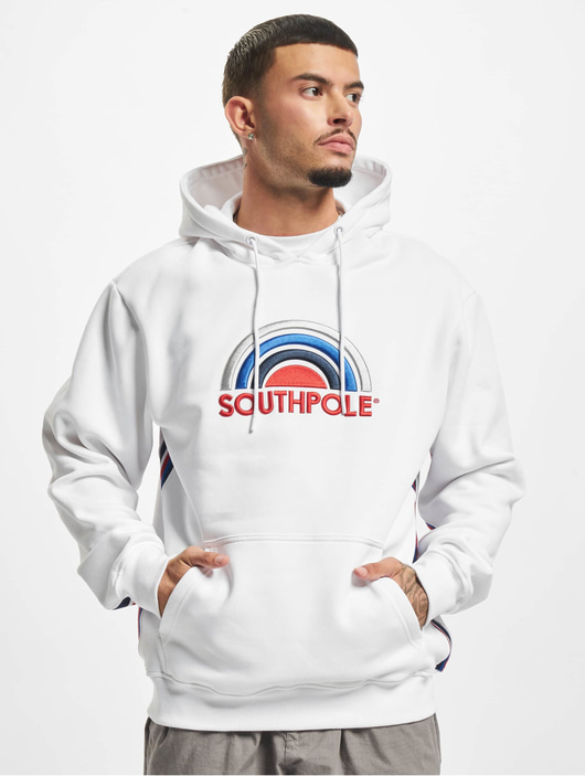 Männer hoodies Southpole Herren Hoody Multi Color Logo in weiß