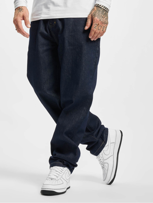 Männer straight-fit-jeans Southpole Herren Straight Fit Jeans Embossed Denim in indigo