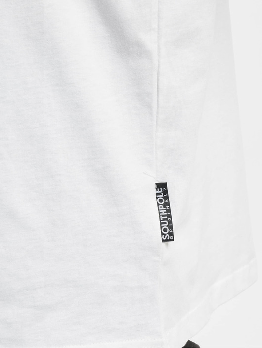 Männer t-shirts Southpole Herren T-Shirt Square Logo in weiß
