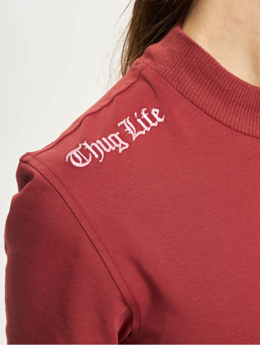 Frauen t-shirts Thug Life Damen T-Shirt Statement in rot