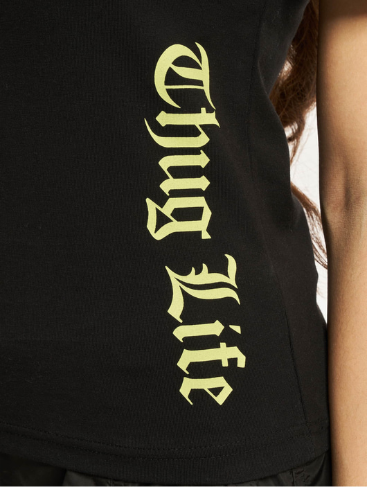 Frauen t-shirts Thug Life Damen T-Shirt Statement in schwarz