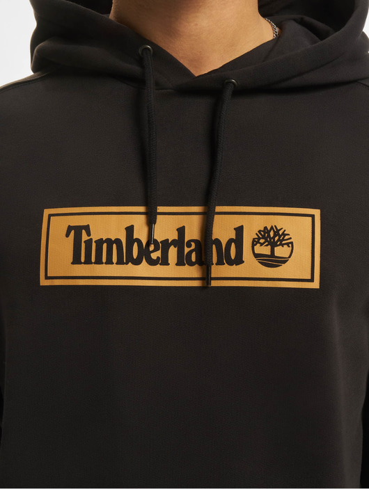 Männer hoodies Timberland Herren Hoody Linear Logo in schwarz