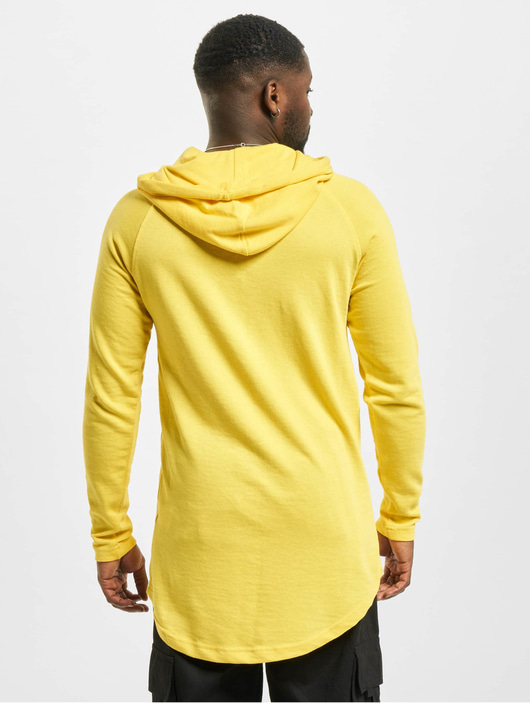 Männer hoodies Urban Classics Herren Hoody Long Shaped Terry in gelb