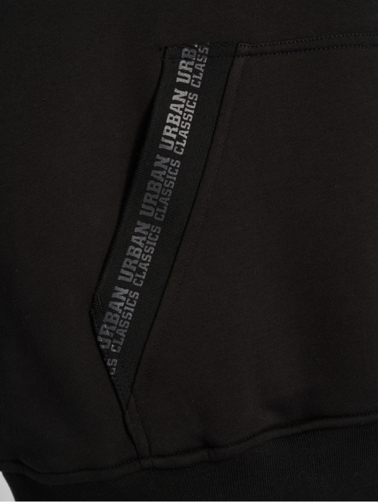 Männer hoodies Urban Classics Herren Hoody Oversize Logo in schwarz