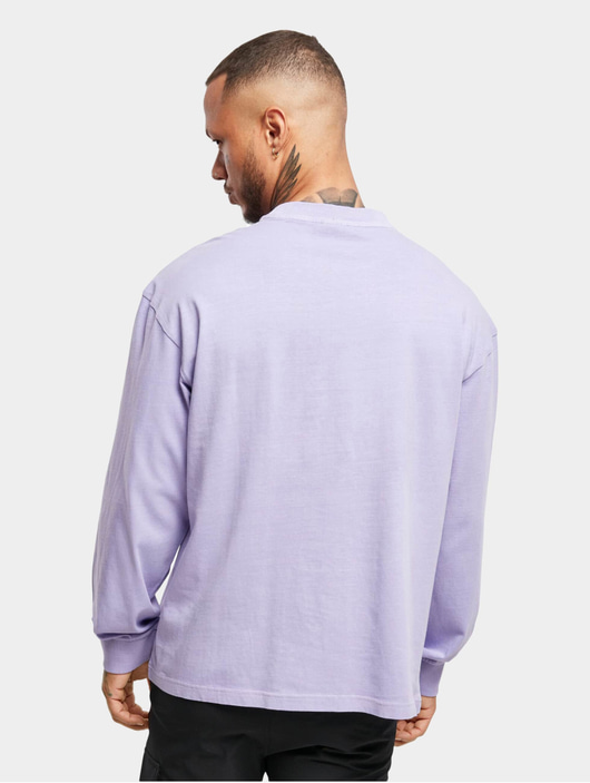 Männer longsleeves Urban Classics Herren Longsleeve Pigment Dyed Pocket in violet