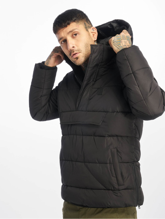 Männer puffer-jackets Urban Classics Herren Puffer Jacket Pull Over Puffer in schwarz