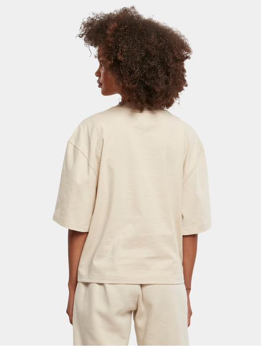 Frauen t-shirts Urban Classics Damen T-Shirt Ladies Organic Oversized in beige