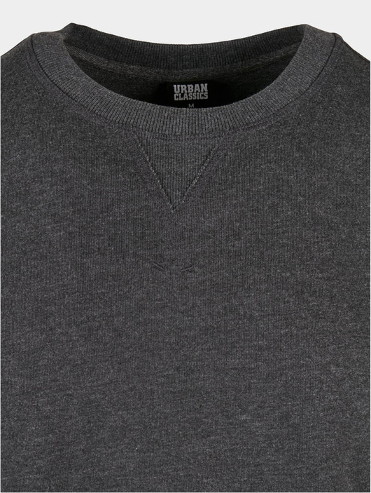 Männer t-shirts Urban Classics Herren T-Shirt Herringbone Terry in grau