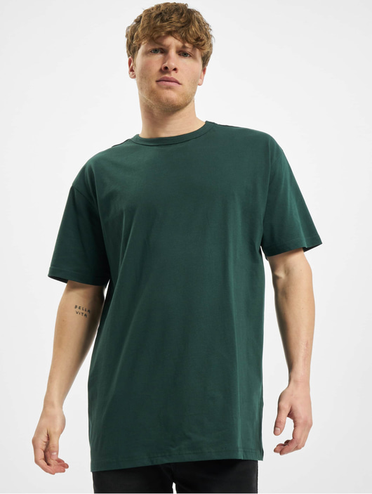 Männer t-shirts Urban Classics Herren T-Shirt Organic Basic Tee in grün