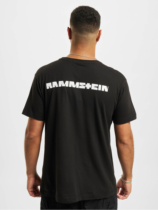 Männer t-shirts Urban Classics Herren T-Shirt Rammstein Logo in schwarz