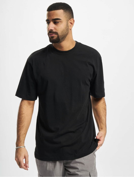 Männer t-shirts Urban Classics Herren T-Shirt Tall 2-Pack in schwarz