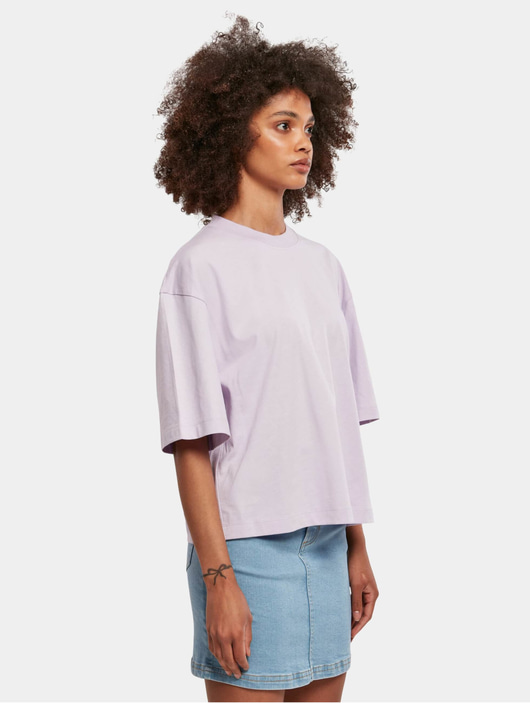 Frauen t-shirts Urban Classics Damen T-Shirt Ladies Organic Oversized in violet