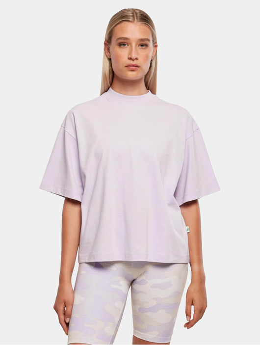 Frauen t-shirts Urban Classics Damen T-Shirt Ladies Organic Heavy in violet