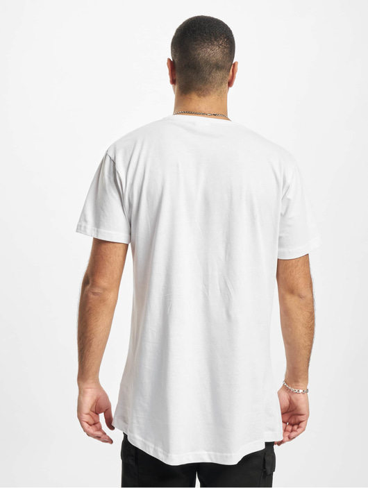 Männer t-shirts Urban Classics Herren T-Shirt Pre-Pack Shaped Long 2-Pack in weiß