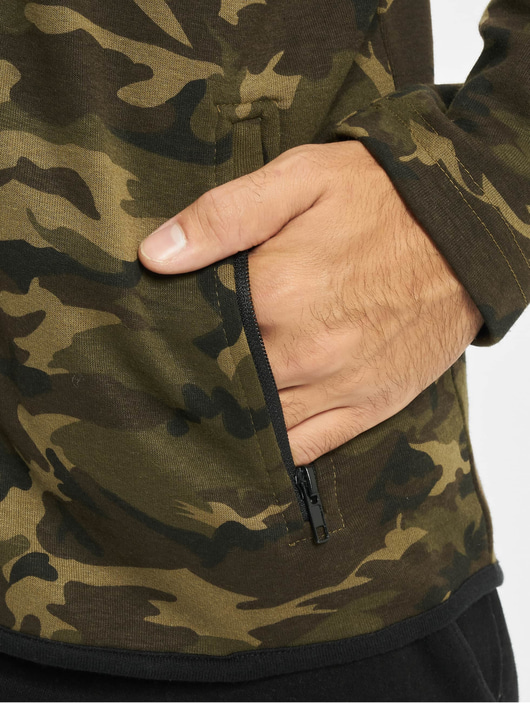Männer zip-hoodies Urban Classics Herren Zip Hoodie Interlock in camouflage