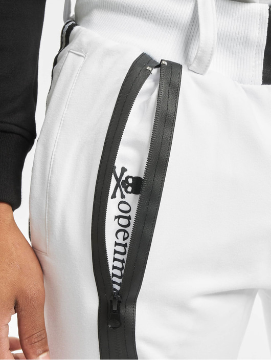 Männer jogginghosen VSCT Clubwear Herren Jogginghose Tapered Antifit Zipped in weiß