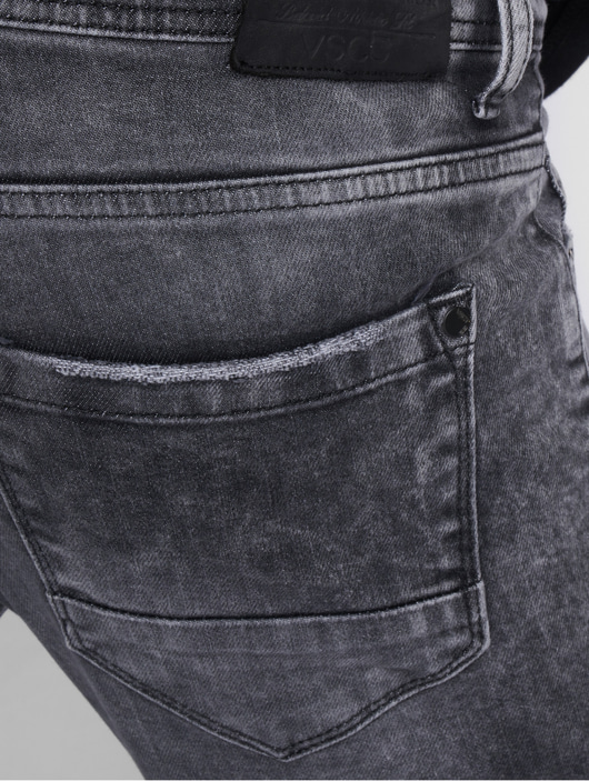 Männer skinny-jeans VSCT Clubwear Herren Skinny Jeans Nick Athletic Musclefit in grau
