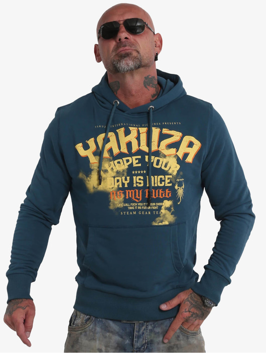 Männer hoodies Yakuza Herren Hoody Nice Day in blau