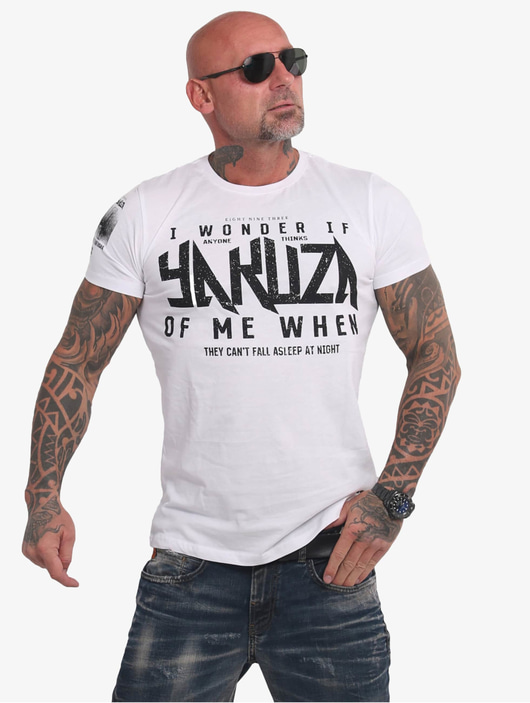 Männer t-shirts Yakuza Herren T-Shirt Anyone in weiß