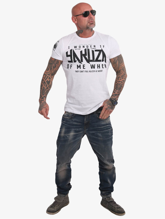 Männer t-shirts Yakuza Herren T-Shirt Anyone in weiß