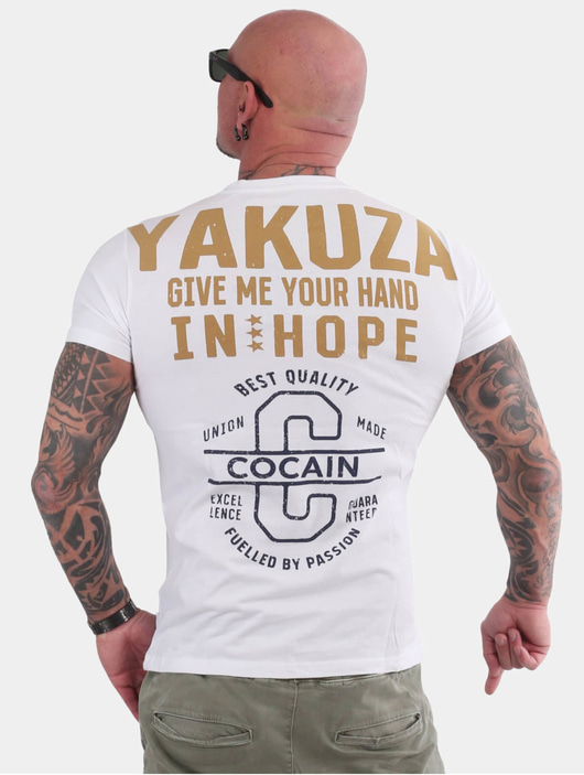 Männer t-shirts Yakuza Herren T-Shirt Hope in weiß