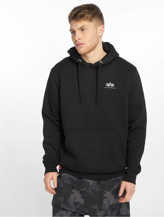 Alpha Industries Herren Hoody Basic Small Logo in schwarz ...