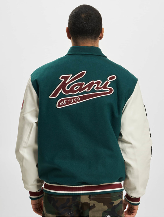 Karl Kani Herren College Jacke Kk Retro Patch Block in grün 959029