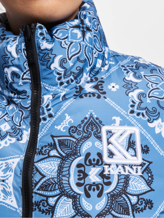 Karl Kani Jacket / Puffer Jacket Retro Paisley Reversible Block in blue ...
