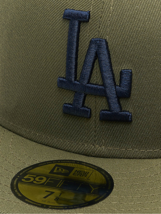 New Era Kasketter Fitted Cap Mlb Los Angeles Dodgers League Essential 59fifty I Oliven