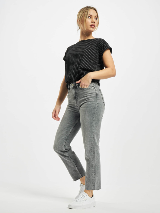 Only Damen Mom Jeans Onlemily Life High Waist Noos In Grau 7762