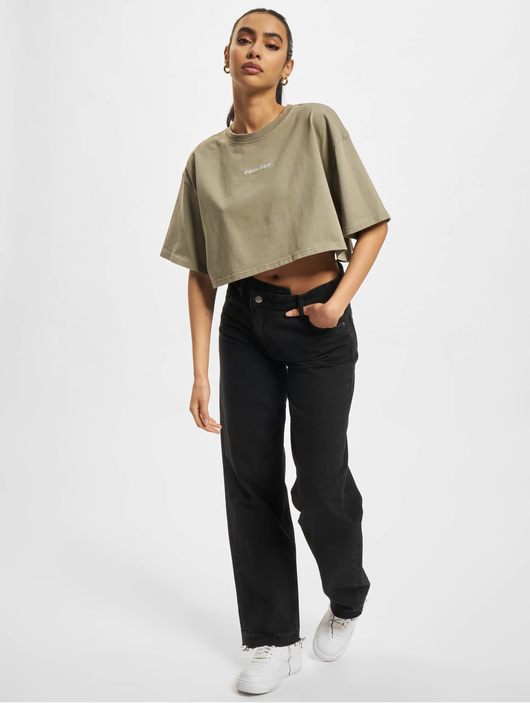 PEGADOR Overwear / T-Shirt Layla Oversized Cropped in olive 884602