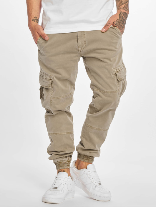 Urban Classics | Washed Cargo Twill Jogging beige Homme ...