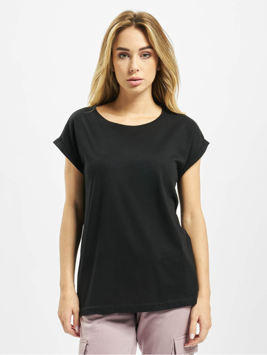 Urban Classics Damen T-Shirt Ladies Organic Extended in schwarz 712381