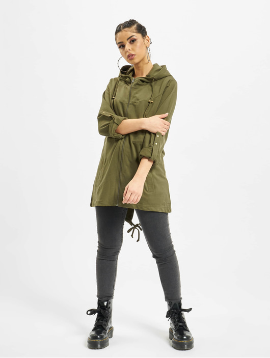 Urban Classics Damen Übergangsjacke Terry in olive 474838