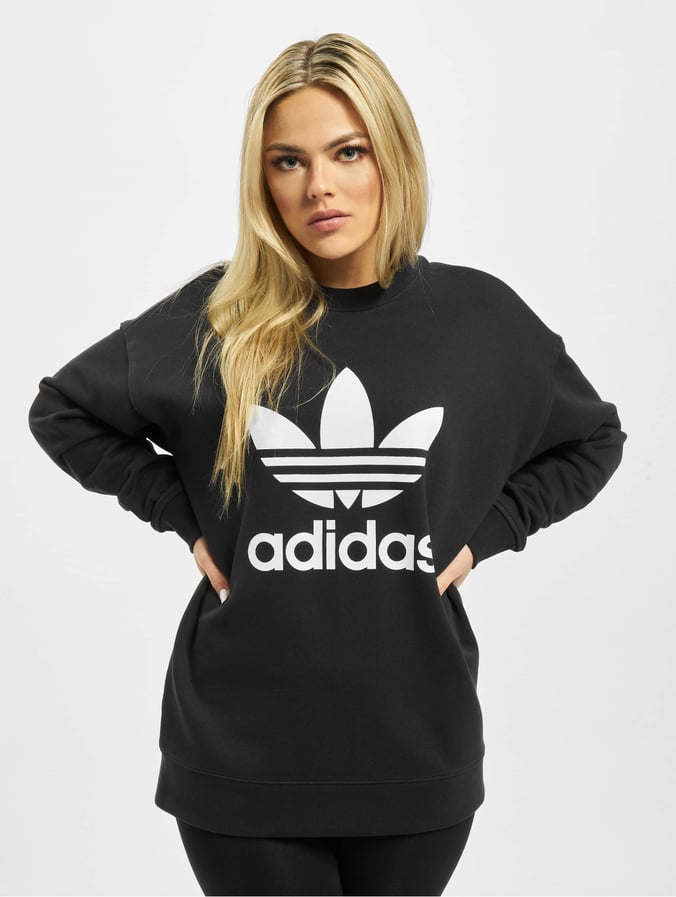 Adidas Originals Damen Pullover Trefoil In Schwarz