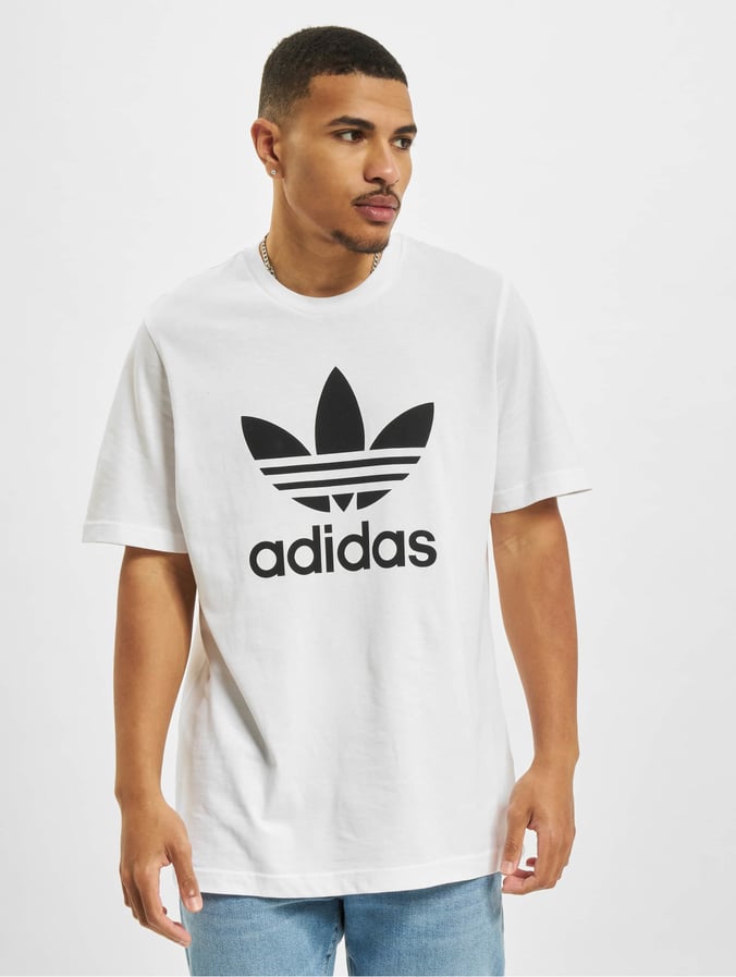 Heren Kleding voor voor Overhemden adidas Originals Adidas Trefoil T-shirt Black/ White voor heren 