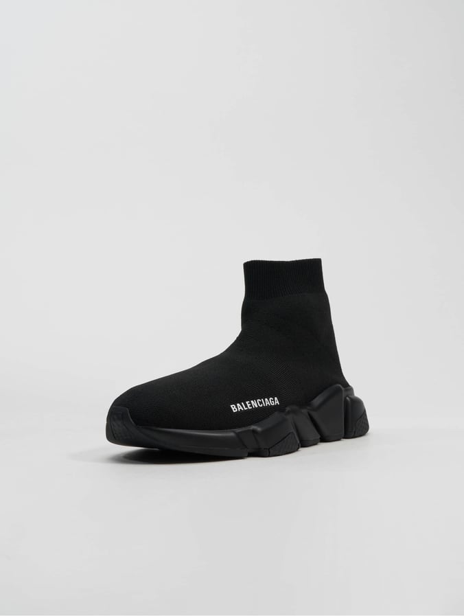 druk De controle krijgen onderdelen Balenciaga schoen / sneaker Speed in zwart 1030210