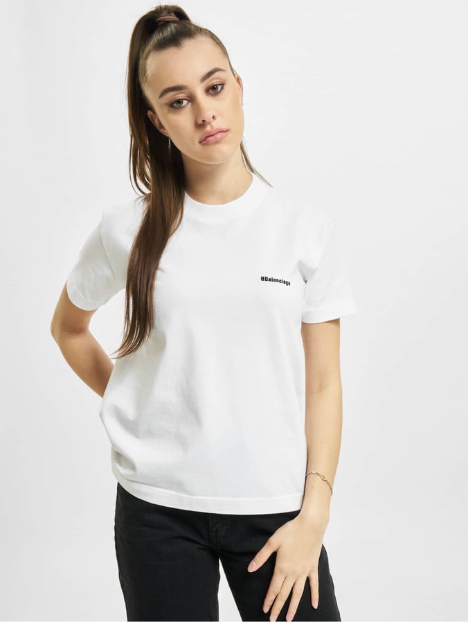 huiswerk maken wedstrijd roekeloos Balenciaga bovenstuk / t-shirt Small Fit Small Logo in wit 826591