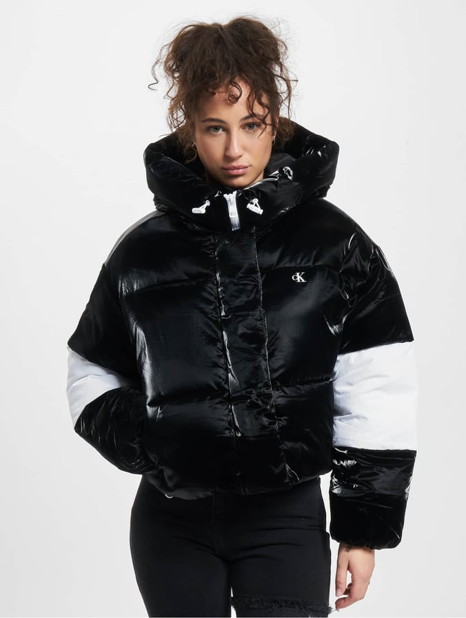 Statistisch Verouderd Illusie Calvin Klein jas / winterjas Blocking Cropped in zwart 972921