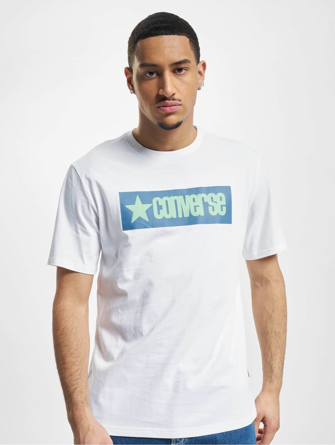 Converse Herren T-Shirt Retro Box Wordmark weiß 973644