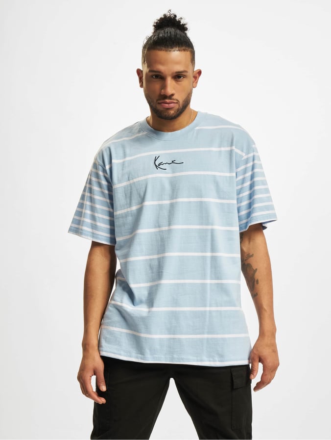 Karl Kani Ropa superiór / Camiseta Small Signature Stripe en azul 865763