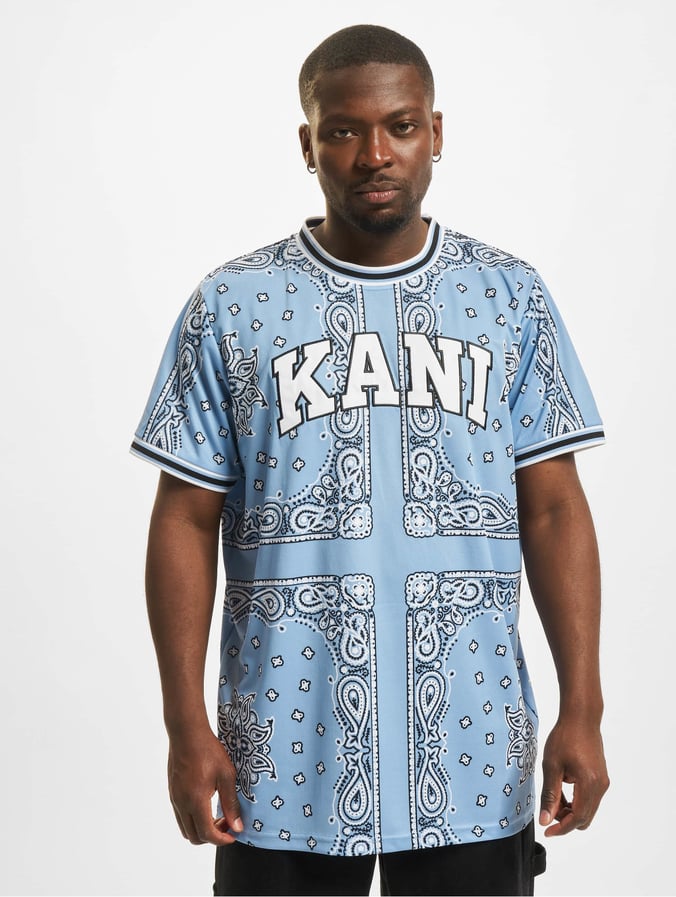 Karl Kani Ropa superiór / Camiseta Serif Paisley Mesh en azul 904755